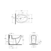 Set Sanitari Sospesi Clas+ 05 Azzurra Ceramica 56 cm â€“ WC & Bidet con Design Moderno