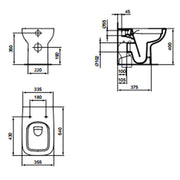 Vaso filomuro Ideal Standard modello I.life A 54