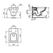 Vaso sospeso Ideal Standard modello I.life A 54x36 cm con sedile chiusura tradizionale
