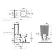 Sanitari Ceramica Azzurra Absolute wc monoblocco + bidet + sedile soft close