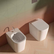 Sanitari Senza Brida Filo parete Ceramica Domus Falerii Foglia Quadra sedile SoftClose
