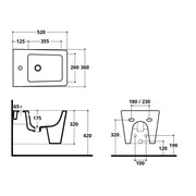 Sanitari sospesi senza brida in ceramica wc-bidet-sedile soft-close slim modello Tak di Althea