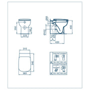 Sanitari filo muro con scarico traslato Ideal Standard Esedra Wc + bidet + sedile slim