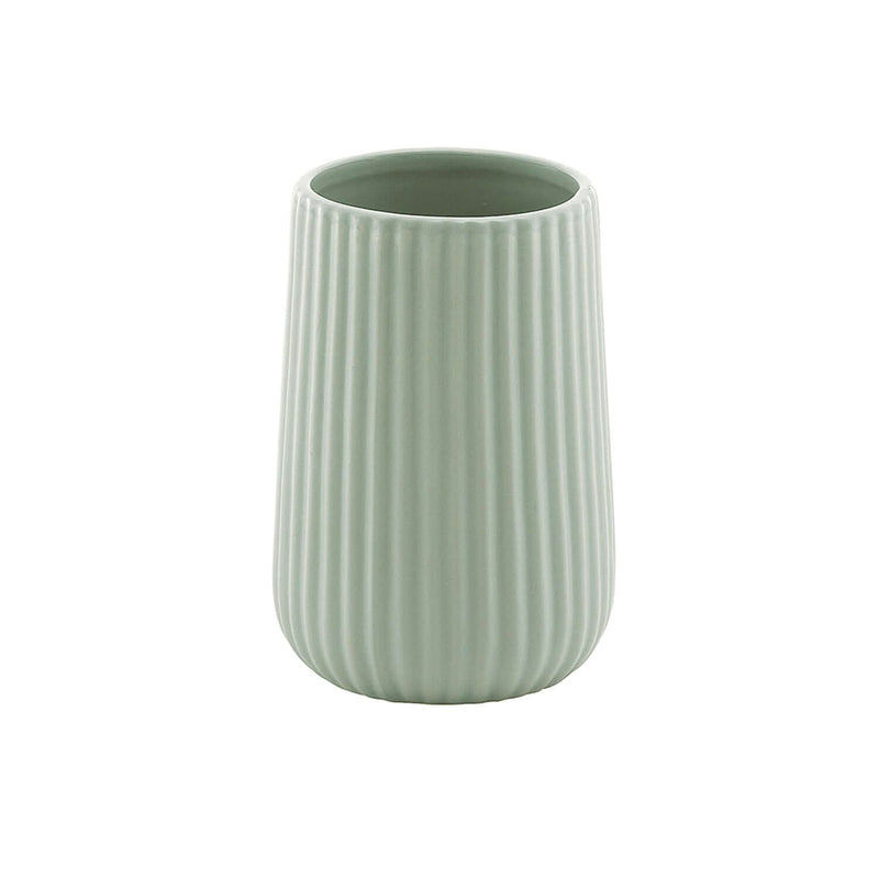 Portaspazzolini da appoggio in ceramica Gedy modello Marika - Verde Salvia