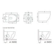 Vaso a terra con copriwater soft close Nilo BathCore L 36 Ã— P 52 Ã— H 42 cm â€“ Bianco lucido