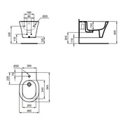 Bidet sospeso Ideal Standard Connect Air con kit fissaggio