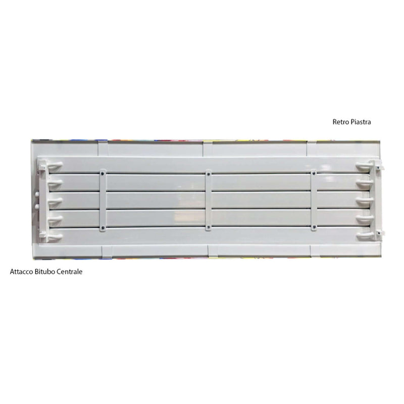 Termoarredo design linea TermoCrea Modello 'New York' cm 36x150 a piastra orizzontale interasse mm 50 by CeramicStore | Lo specialista del tuo bagno