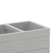 Portaspazzolini da appoggio in resina Gedy serie Quadrotto - Grigio
