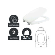 Sedile wc Metaform per Ideal Standard serie Liuto larghezza 35 cm