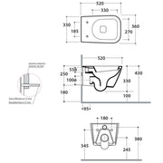 Sanitari Sospesi Ceramica Globo Stone 52 WC + BIDET + SEDILE Soft Close