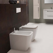 Sanitari Filo parete Ceramica Globo Stone 52 Multi scarico traslato con Sedile Soft Close