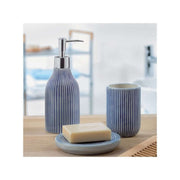 Portaspazzolini modello Mykonos in ceramica blu