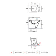Bidet filoparete Multi 57x36 cm modello Forty3 Ceramica Globo
