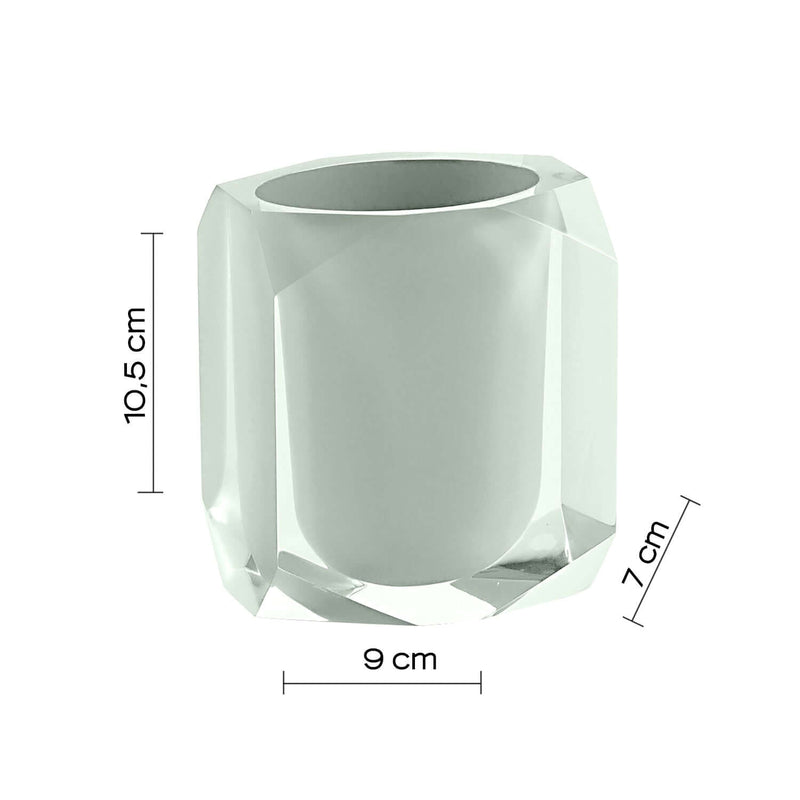 Portaspazzolini Gedy serie Chanelle - Verde Menta