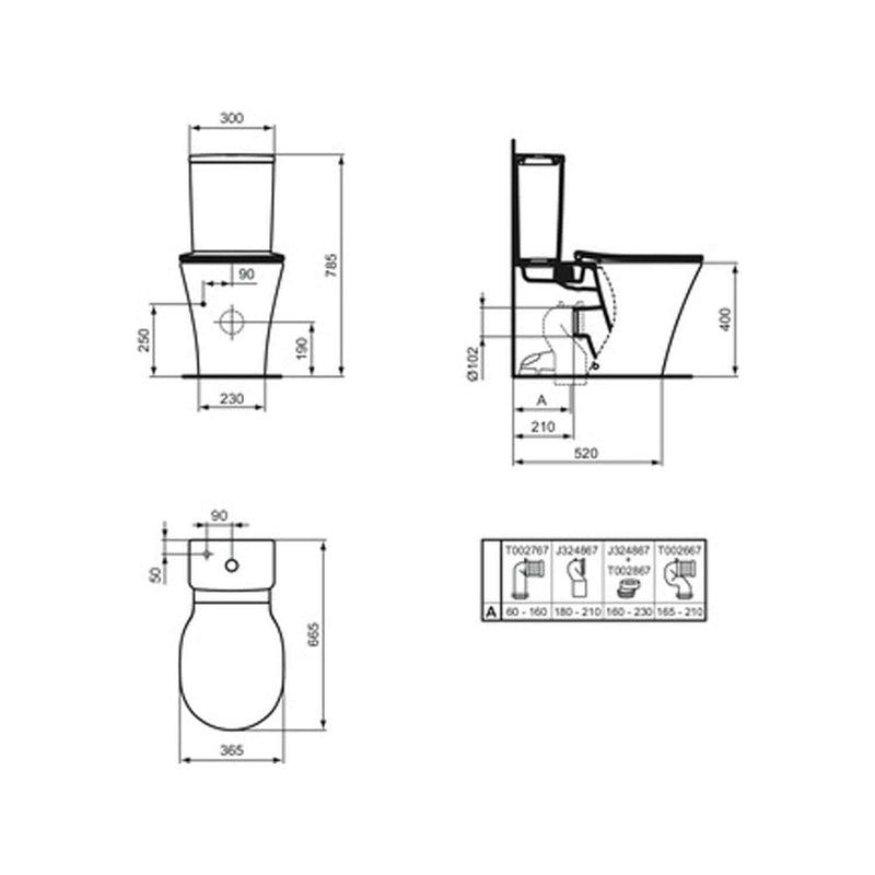 Vaso monoblocco 66