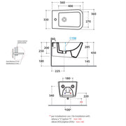 Sanitari Sospesi Ceramica Globo Stone 56 WC + BIDET + SEDILE SOFT CLOSE