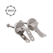 Sedile WC in MDF con motivo floreale e cerniere in Acciaio Inox - Bianco