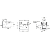 Set sanitari a terra Azzurra serie Build con vaso WC
