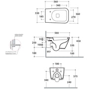 Sanitari Sospesi Ceramica Globo Stone 56 WC + BIDET + SEDILE SOFT CLOSE
