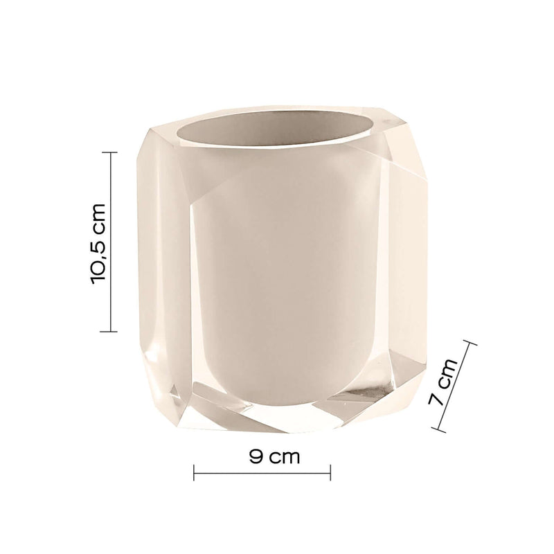 Portaspazzolini Gedy serie Chanelle - Tortora chiaro