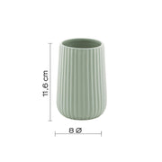 Portaspazzolini da appoggio in ceramica Gedy modello Marika - Verde Salvia