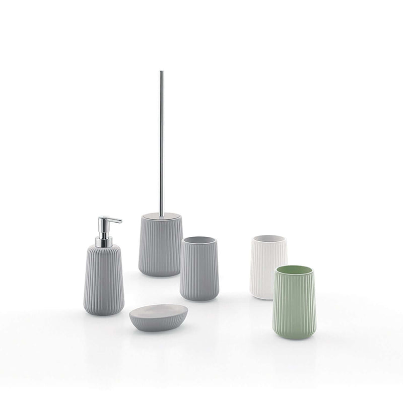 Portaspazzolini da appoggio in ceramica Gedy modello Marika - Verde Salvia