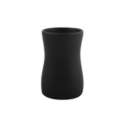 Bicchiere Portaspazzolino in ceramica di colore nero  collezione Athena