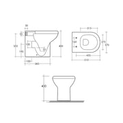 Vaso filomuro modello Compact Ninfea 51x37x40h cm - Bianco