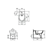 Sanitari Filo Parete con Scarico Traslato completo di sedile Eurovit Ideal standard