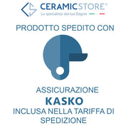 Maniglione ad angolo 650x1000 mm in acetalico bianco fissaggio a muro by CeramicStore | Lo specialista del tuo bagno