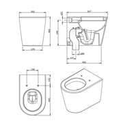 Sanitari filomuro moderni Sanindusa Urb.Y PLUS 55 wc