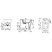 Bidet filomuro Ceramica Dolomite modello Demy 54x36 cm