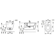 Bidet sospeso Ceramica Dolomite modello Demy 54x36 cm