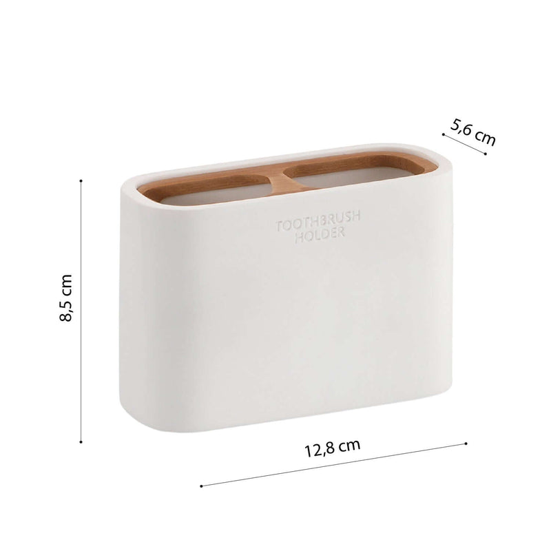 Portaspazzolini da appoggio Gedy modello Ninfea - Bianco Matt