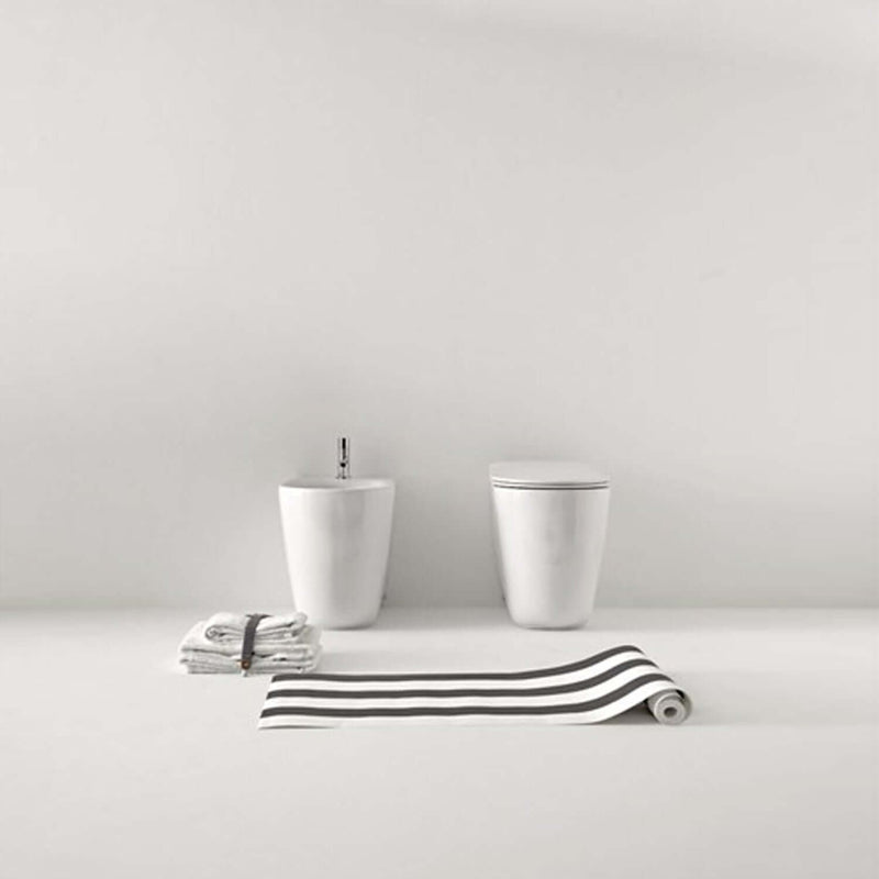 Sanitari filomuro 55x35 cm collezione Nolita Kerasan con sedile soft close