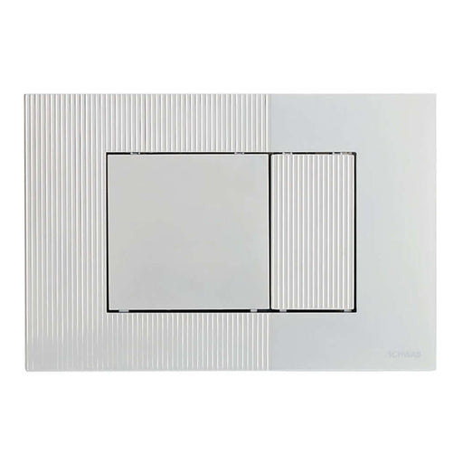 Placca di comando Schwab modello Metis per cassette incasso Cromo Lucido