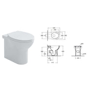 Coppia sanitari filomuro Ceramica Azzurra modello Clik 52x35 cm con sedile Softclose