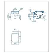 Sanitari sospesi Ideal Standard Esedra Wc + bidet + sedile slim chiusura tradizionale