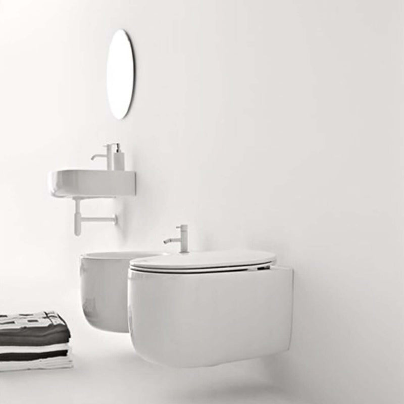 Sanitari sospesi 55x35 cm collezione Nolita Kerasan con sedile soft close
