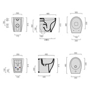 Sanitari filomuro moderni Domus Falerii modello Mascalzone con sedile SoftClose