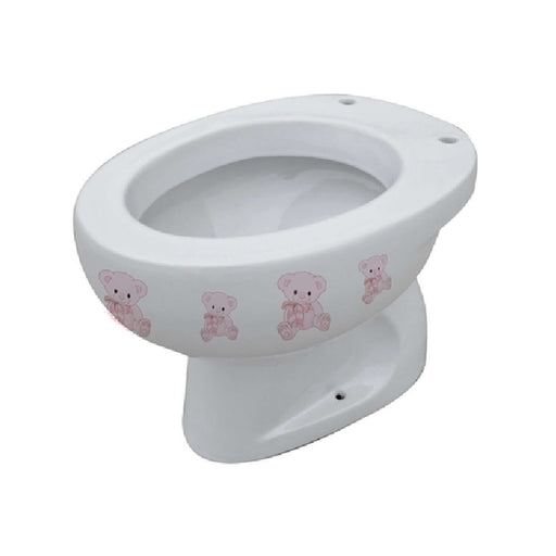 Vaso Infanzia Orsetta della Linea Baby con scarico a pavimento 30x41 cm x H. 30