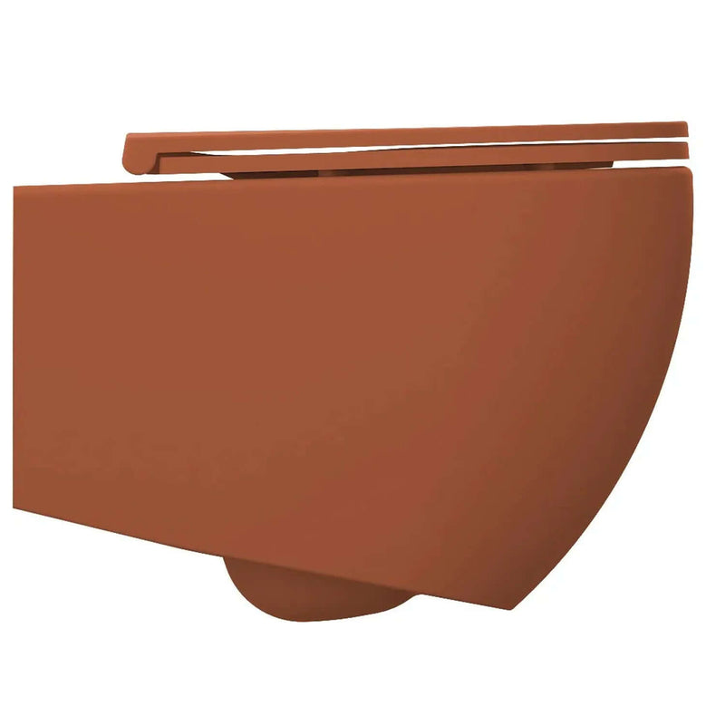 Copriwater Soft Close per vaso sospeso BathCore serie Infinity color Terracotta Opaco