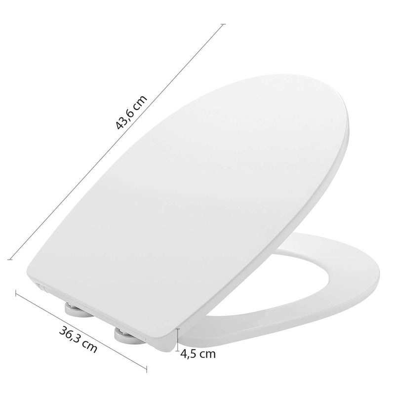 Copriwater universale con chiusura Soft Close di Gedy modello Topazio - Bianco