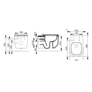 Coppia sanitari sospesi Ceramica Dolomite modello Alba 56x36 cm con sedile Softclose