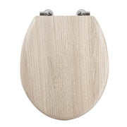 Sedile WC in MDF con cerniere in Acciaio Inox - Effetto legno