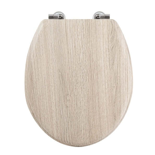 Sedile WC in MDF con cerniere in Acciaio Inox - Effetto legno