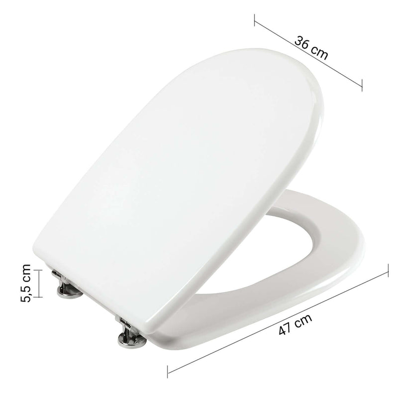 Sedile WC in MDF laccato epossidico per sanitari modello Aretusa Gedy 36x47x5