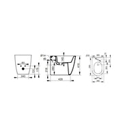 Bidet filomuro Ceramica Dolomite modello Mayka 55