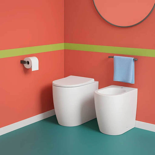 Sanitari filomuro Domus Falerii Fogliolina bianco lucido  50x34