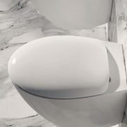 Sedile wc Mascalzone Domus Falerii con chiusura normal close in termoindurente bianco lucido